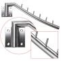 Sumnacon 12.6" Wall Mounted Clothes Hanger Rack, Stainless Steel Garment Hooks Swing Arm Holder, Space Saver Clothing Closet Rod Storage Organizer Laundry Room Bedrooms Bathrooms