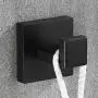 Durafe Square Robe Hook Stainless Steel 304 Bathroom Single Bath Towel Hook Clothes Hanger Wall Mounted, Matte Black