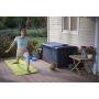 Keter Borneo 110 Gallon Resin Outdoor Storage Bench and Deck Boxes for Patio Furniture, Anthracite