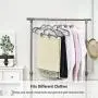 SONGMICS Set of 20, Plastic Pants Hangers with Clips, 360° Swivel Hook, Non-Slip, Thin, Space-Saving, for Trousers Skirts Dresses Towels Scarves, Gray UCRP01G20