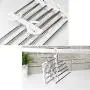 LIANGJUN Clothes Pants Magic Hanger Foldable Stainless Steel Multifunctional Drying Rack, White, 34X18.3X12.5cm (Size : Pack of 3)