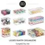 mDesign Plastic Stackable Kitchen Pantry Cabinet/Refrigerator Food Storage Container Bin Boxes with Lid - Organizer for Packets, Snacks, Produce, Pasta - BPA Free, 2 Pack - Clear mDesign Plastic Stackable Kitchen Pantry Cabinet/Refrigerator Food Storage Container Bin Boxes with Lid - Organizer for Packets, Snacks, Produce, Pasta - BPA Free, 2 Pack - Clear