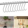 Heavy Duty S Hooks, Stainless Steel S Shaped Hooks for Hanging Kitchenware Pan Pots Utensils Closet Clothes Bags Towels Plants Kitchen Hooks Hanger, 3 inch