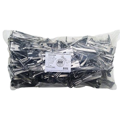 Quick Screw 5" 100 Pack Premium Hidden Rain Gutter Bracket Hook Hangers with screw clip style Quick Screw 5" 100 Pack Premium Hidden Rain Gutter Bracket Hook Hangers with screw clip style