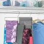mDesign Modern Metal Closet Rod Hanging Accessory Storage Organizer Rack for Scarves, Ties, Yoga Pants, Leggings, Tank Tops - Snag Free, Geometric Design, 8 Sections, 2 Pack - Soft Brass