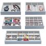 Magic Stackable Jewelry Trays Closet Dresser Drawer Organizer for Accessories, Gadgets & Cosmetics, Storage Display Showcase Holder Box, Set of 5