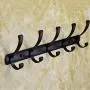SX1560 Aluminum Alloy Punch-Free Hook Clothes Towel Hanger Wall Hanging Bathroom Bedroom Hook (Color : Black)