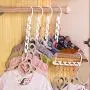 osierr6 Plastic Wonder Magic Clothes Closet Hangers Clothing Organizer, Strong Wardrobe Space Saving Saver Hangers for Clothes Coat, 26.5x11.3cm/10.4x4.4in(White)