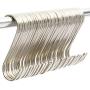 Metal S Shaped Hooks, Stainless Steel Hangers Bulk Set (3.9 in, 30 Pack)