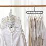 Makife Space Saving Hangers 10 Pack Multi-Purpose Plastic Magic Hangers Closet Clothes Organizer Wardrobe Gray