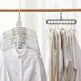 Makife Space Saving Hangers 10 Pack Multi-Purpose Plastic Magic Hangers Closet Clothes Organizer Wardrobe Gray