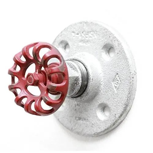 Towel Hook, Industrial Pipe Hooks, Steampunk galvanized pipe, Nautical hook, towel hook, Red industrial hook, rustic rack, hanger, Bathroom hook, robe hook