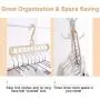 Inluever Clothes Hanger, Multi-Function Plastic Clothes Hangers, Folding Coat Hanger, Nine-Hole Hanger, 4 Packs Inluever Clothes Hanger, Multi-Function Plastic Clothes Hangers, Folding Coat Hanger, Nine-Hole Hanger, 4 Packs