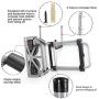 Heavy Duty 9” Large Arm Garage Storage Hanging Hooks with EVA Protector by Ihometech, Wall Mount Garage Hangers & Organizer for Ladders,Tools,Bikes and Chair Hose | (6 Pack - Gray)