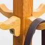 KTOL Modern Bamboo Coat Hall Tree Free Standing, Stable Coat Rack 12 Hooks Floor Clothes Storage Shelves Coat hat Holder for Entryway Hat Hanger-Wood Color 70.9in