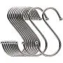 LOYMR 10 Pack 4.7 Inches Extra Large S Shape Hooks Heavy-Duty Metal Hanging Hooks Apply Kitchenware Bathroom Utensils Plants Towels Gardening Multiple uses Tools （Silver)