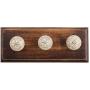 Indianshelf Handmade 3 Artistic Vintage White Wooden Flower Crackle Wall Hooks Hangers/Clothes Hooks Wall Mount