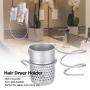 Anself Hair Dryer Holder Wall Mounted Comb Holder Rack Stand Bathroom Storage Organizer Hanger