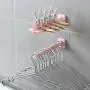 Grey990 Household Plastic Clothes Hanger Organizer Rack Storage Holder with Suction Cup A/B Size Pink A
