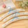KIPB 10 Pieces of Fabric Thickening Hanger for Clothes, Bow Flower, Non-Slip Cotton Hanger Blue