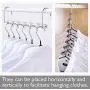 HUSTON LOWELL Space Saving Hangers Wonder Metal Clothes Hangers Stainless Steel 6X2 Slots Magic Hanger Cascading Hanger Updated Hook Design Closet Organizer Hanger+Rotating Ties Scarf Hanger HUSTON LOWELL Space Saving Hangers Wonder Metal Clothes Hangers Stainless Steel 6X2 Slots Magic Hanger Cascading Hanger Updated Hook Design Closet Organizer Hanger+Rotating Ties Scarf Hanger