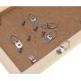 Jetovo 120 Pcs Small D Ring Picture Hangers Frame Hanging Hangers Single Hole with Screws for Picture Painting Frame Cross-Stitch - Silver