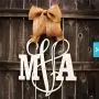 UNFINISHED Monogram Door Hanger Wreath Wood UNFINISHED Monogram Door Hanger Wreath Wood