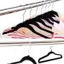 Chuiouy 5 X Black Adult Non-Slip Hangers Flocked Velvet Clothes Coat Trouser Wardrobe Hangers Chuiouy 5 X Black Adult Non-Slip Hangers Flocked Velvet Clothes Coat Trouser Wardrobe Hangers