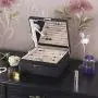 BEWISHOME Ring Organizer and Earring Boxes Holder - 11 Ring Slots, 25 Earring Compartments, Large Mirror, 2 Layers - Jewelry Boxes Tray Cufflinks Storage for Girls Women Men, Black Faux Leather SSH21B BEWISHOME Ring Organizer and Earring Boxes Holder - 11 Ring Slots, 25 Earring Compartments, Large Mirror, 2 Layers - Jewelry Boxes Tray Cufflinks Storage for Girls Women Men, Black Faux Leather SSH21B