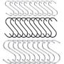 Emual 30 Pack S Hooks Heavy Duty S Shaped Hooks S Shape Hangers for Kitchen,Bathroom, Bedroom and Office