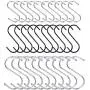 Emual 30 Pack S Hooks Heavy Duty S Shaped Hooks S Shape Hangers for Kitchen,Bathroom, Bedroom and Office
