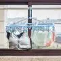 Foldable Clip and Drip Hanger, Socks Hanger Underwear Hanger with 36 Clothespins & Wind-Proof Hook, Hanger for Drying Towels, Bras, Baby Clothes, Plastic Laundry Sock Drying Hanger, Large Blue