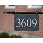 HANGING HOUSE NUMBERS CARVED SLATE/Stone Address Plaque Marker Lampost Lamppost Mailbox #3H