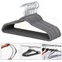 go2buy Standard Velvet Suit Hangers Non Slip Clothes Hangers 400pcs, Gray