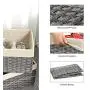 SONGMICS Storage Bins, Set of 6 Rattan-Style Storage Baskets, Decorative Bins with Cotton Liner for Shelf, Toy Organizer for Bedroom Closet Laundry Room, 15.8 x 11.8 x 9.8 Inches, Gray URRB256WG SONGMICS Storage Bins, Set of 6 Rattan-Style Storage Baskets, Decorative Bins with Cotton Liner for Shelf, Toy Organizer for Bedroom Closet Laundry Room, 15.8 x 11.8 x 9.8 Inches, Gray URRB256WG