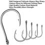 AB 150PCS Fishing Hooks High Carbon Steel Worm Soft Bait Jig Fish Hooks with Plastic Box