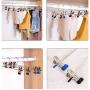 10pcs Stainless Steel Clip Stand Hanger Pants Skirt Kid Clothes Adjustable Pinch Grip Cabide Hangers for Clothes Random Color