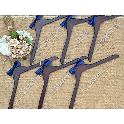 Set of 6 Bridal Party Hangers, Customized Hangers, Wedding Party Hangers, Gifts