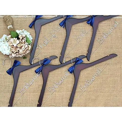 Set of 6 Bridal Party Hangers, Customized Hangers, Wedding Party Hangers, Gifts Set of 6 Bridal Party Hangers, Customized Hangers, Wedding Party Hangers, Gifts