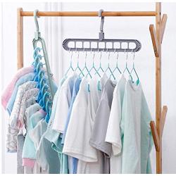 10pcs Random Color Multi-Port Support Circle Clothes Hanger Clothes Drying Rack Multifunction Space Saving Hanger Magic Clothes Hanger