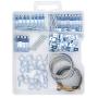 Picture Hanging Kit with Hooks, Nails, Sawtooth Hangers, Screw Eyes, and Wire