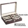 JackCubeDesign Leather 8 Compartments Eyeglass Display Organizer Eyeglasses Sunglass Storage Case Boxes Eyewear Tray Stand Suede Inside with Acrylic Cover(Brown, 17.4 x 6.7 x 1.97) ? :MK379B JackCubeDesign Leather 8 Compartments Eyeglass Display Organizer Eyeglasses Sunglass Storage Case Boxes Eyewear Tray Stand Suede Inside with Acrylic Cover(Brown, 17.4 x 6.7 x 1.97) ? :MK379B