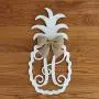 Monogram Pineapple Door Hanger - Summer Door Hanger - Pineapple Initial Wreath - Beach Door Hanger - Pineapple Wreath - Beach Door Decor