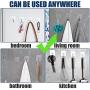 Adhesive Hooks, Premium Wall Hooks,Transparent No-Rust Seamless Adhesive Wall Hooks, It is Widely Used in Various Surfaces Hooks-20PCS, 22 lbs(MAX) Heavy Duty Self Adhesive Hooks