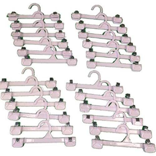 Set of 24 3 x 10 Plastic Clip Clothes Hangers