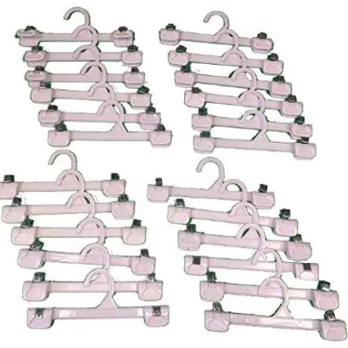 Set of 24 3 x 10 Plastic Clip Clothes Hangers Set of 24 3 x 10 Plastic Clip Clothes Hangers