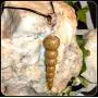 Necklace Pendant handcrafted from Laburnum wood conical bead shape with Tibetan Silver hanger