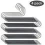 Non-Slip Pants Hangers Rack for Closet Organization Stainless Steel S-Shape 5 Layer Clothes Hangers for Space Saving Storage(Pack of 1/2/4/) Non-Slip Pants Hangers Rack for Closet Organization Stainless Steel S-Shape 5 Layer Clothes Hangers for Space Saving Storage(Pack of 1/2/4/)