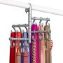 Lynk Hanging Pivoting Belt Rack Tie, Closet Organizer-Platinum