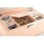 Vlando Jewelry Box, Jewelry Organizer and Storage with Mirror and Tray- Pink